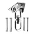 thumbnail image 3 of Greeniant Hebilla para hamaca, colgador giratorio de seguridad de acero inoxidable 304, gancho para hamaca colgante giratorio de 360 ​​° con tornillos carpas Greeniant OD001134-00, 3 of 6