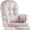 White Finish with Pink Cushions, variant on Suite Bebe Cleo Storage Glider and Ottoman