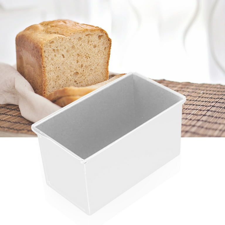 Yesbay 450g/750g/1000g Metal Non-Stick Toast Box Bread Loaf Pan Baking Mold with Lid,Toast Mold, Size: 19.5