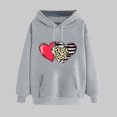 thumbnail image 2 of Fjofpr Valentine Clothes Women Hoodies for Women Pullover Women's Print Winter Hoodie Pullover Tops Long Sleeved Comfortable Sweatshirt, 2 of 5