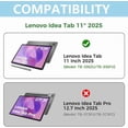 thumbnail image 2 of Funda de Teclado con Retroiluminación Delgada de 7 Colores con Mouse, Morado para Lenovo Idea Tab 11 Inch 2025, 2 of 7