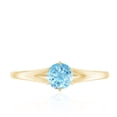thumbnail image 4 of Rosec Jewels Round Aquamarine Solitaire Ring (5 mm, AAA Quality, March Birthstone), 14K Yellow Gold, US 10.00, 4 of 8