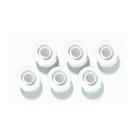 Quartet® Glass Magnets, Circles, Large, 0.45" Diameter, Clear, 6/Pack 85391