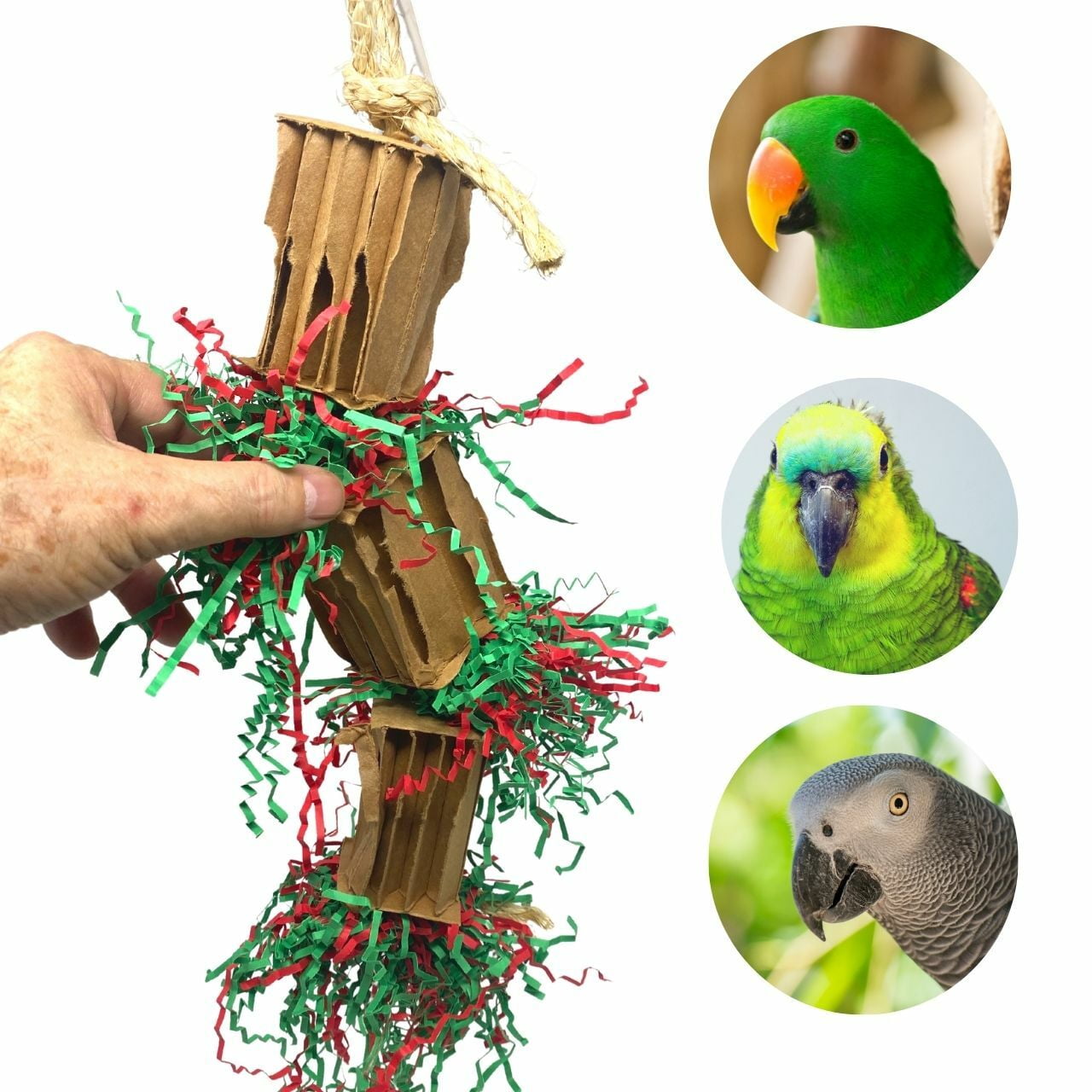 Bonka Bird Toys Crazy Sola Medium Shreddable Toy For Parrots, Cockatoos, Conures & More