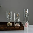thumbnail image 3 of 2 Pack Clear Glass Tealight Candle Holder- Pillar Lamp Oil Holders Glass Votive Candle Holders - Clear Candle Holder for Thanks Giving Table Decor Wedding Propose Parties Holiday Home Decor, 3 of 8