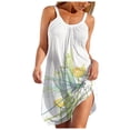 thumbnail image 2 of SMihono Robe Bohème d'Été pour Femmes Grande Taille Mode pour Femmes Aguichant Sans Manches à Rayures Imprimées Ourlet Imprimé Robe de Plage Ample, 2 of 3