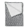 thumbnail image 2 of Abstract Soft Flannel Fleece Throw Blanket, Continuous Semi Circles in Greyscale Tones Squama Style, Cozy Plush for Indoor and Outdoor Use, 70" x 90", Pale Taupe Dark Grey, by Ambesonne, 2 of 5