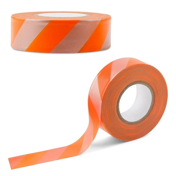 Tree Marking Tapes,Non Adhesive Plastic Ribbon with Silver Strip,Assorted Colors Flagging Tapes for Hunting,Tree Marking,Boundaries(147.6Ftx1In)