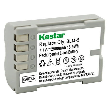 Kastar BLM5 Battery 1-Pack Replacement for Olympus BLM-5 PS-BLM5 EA-BLM5 Battery Olympus BCM-5 Charger Olympus E-1 E1 E-3 E3 E-30 E30 E-5 E5 Camera Olympus HLD-4 Battery Grip