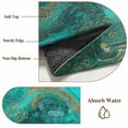 thumbnail image 6 of 2'x6' Rug Runners for Hallways Kitchen, Turquoise Marble Non Slip Entryway Beside Floor Carpet Runner, Farmhouse Modern Abstract Aesthetic Washable Laundry Room Bedroom Throw Rugs Mat for Family Pet, 6 of 8