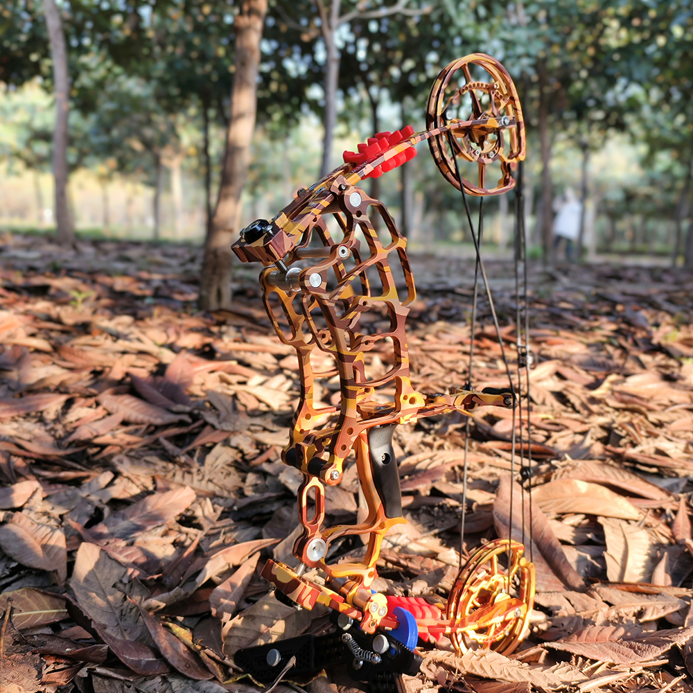 1 Kit 30-60lbs Compound Bow Kit Steel Ball Arrows Dual-use Archery Hunting Fish RH LH