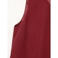 thumbnail image 5 of Zaldita Women's Round Neck Sleeveless Tank Top Summer Casual Loose Fit Chiffon Blouses Shirts Tops Burgundy 3XL, 5 of 7