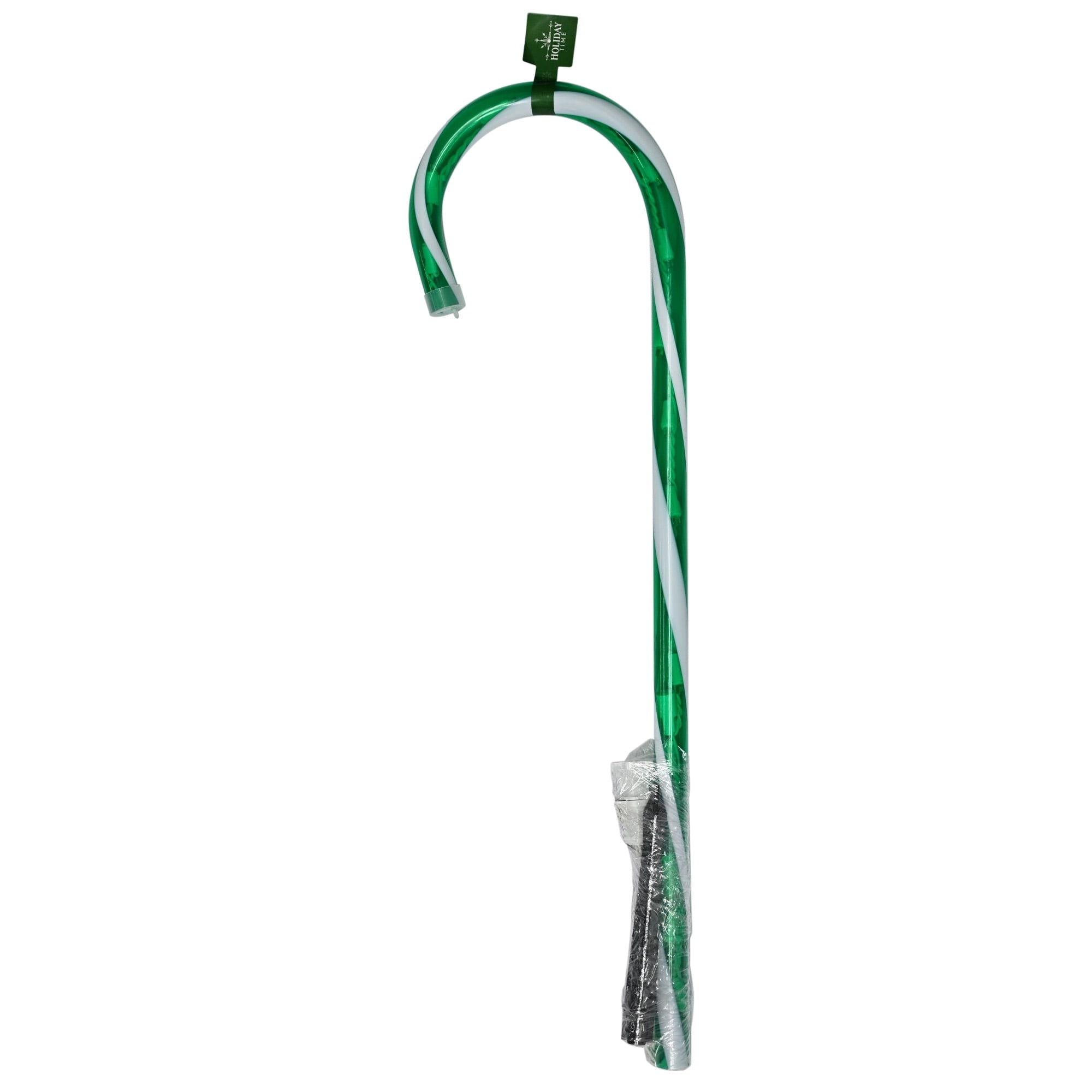 Light-Up Candy Cane Outdoor Christmas Yard Stake, Green and White, 26", by Holiday Time