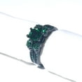 thumbnail image 7 of Punk Skull Rings Black Matching Rings Couple Rings Green Cz Wedding Ring for Women, 7 of 7