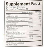 Quantum SuperLysine+ Supports Immune Health, Odorless Garlic, 180 Tabs