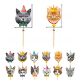 thumbnail image 2 of Decoración de fiesta con temática de mascotas, adornos para tartas de gatos, adornos de cumpleaños, adornos con forma de cara de gato, adornos con forma de bandera, 2 of 4