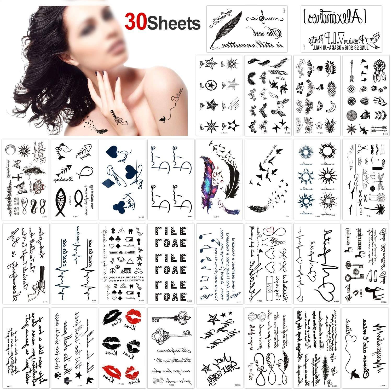 Konsait Temporary Tattoos For Adult Men Women Kids 30 Sheets Waterproof Temporary Tattoo Fake Tattoos Body Art Sticker Hand Neck Wrist Cover Up Set Walmart Com Konsait Temporary Tattoos For Adult Men Women Kids 30 Sheets Waterproof Temporary Tattoo Fake Tattoos Body Art Sticker Hand Neck Wrist Cover Up Set Walmart Com
