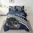 thumbnail image 2 of Erosebridal Sports Theme Bedding Full Size 7pcs, Bedroom Decor, Navy Blue, Pittsburgh, 2 of 5