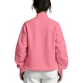 thumbnail image 5 of CFLVAEK Half Zip Sweatshirt for Women Solid Color Lapel Workout Sweatshirts Casual Long Sleeve Fall Pullovers Pink M, 5 of 7