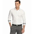 thumbnail image 2 of Alfani Mens Durocher Textured Button Up Shirt, White, Large, 2 of 2