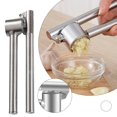 thumbnail image 2 of Stainless Steel Garlic Press, Heavy Duty Household A4L8 Garlic Chopper E8F2, 2 of 4
