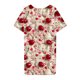 thumbnail image 5 of Camisón corto para mujer, cuello redondo, manga corta, estampado, talla grande, informal, 5 of 5