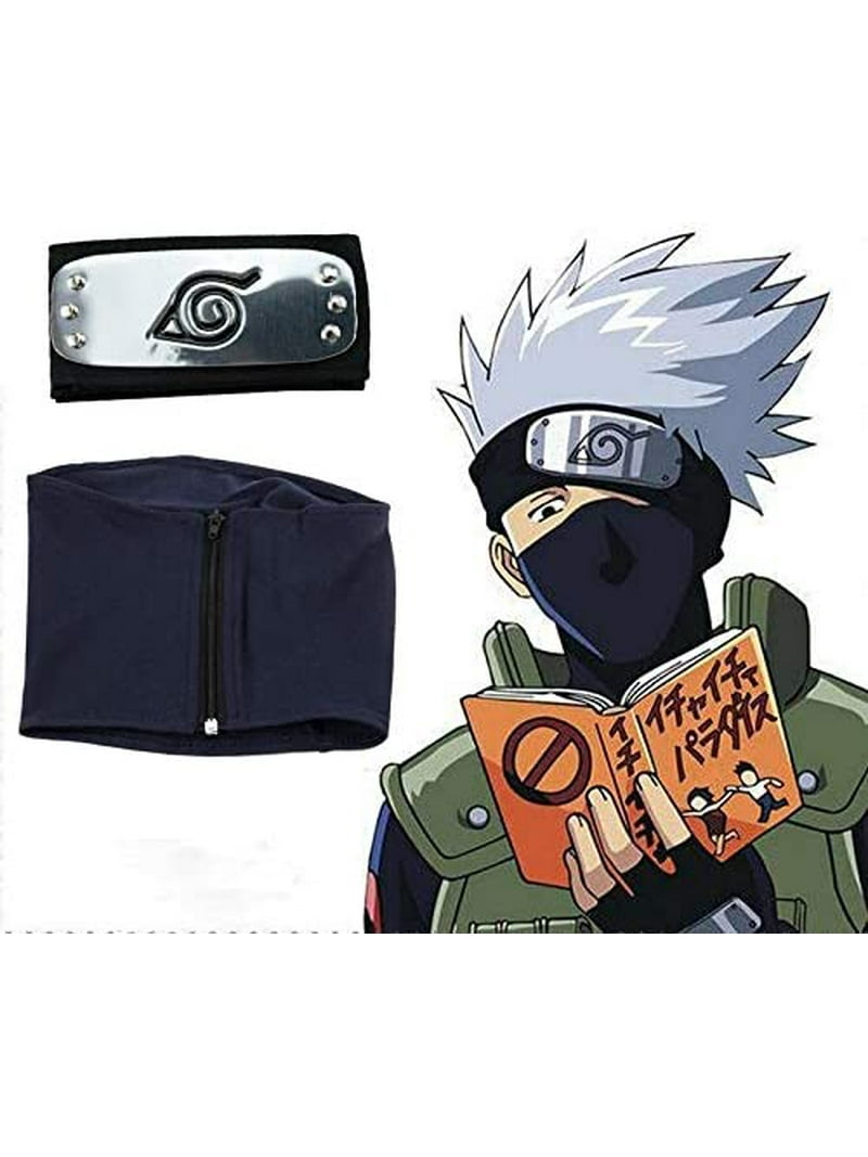 Naruto Cosplay Headband Kakashi Cosplay Mask with Props Kunai Plastic Toy Japanese Anime Accessories Blue - Walmart.com