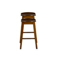 thumbnail image 6 of Linon Condal 26" Backless Wood Saddle Counter Stool, Set of 2, Walnut, 6 of 9