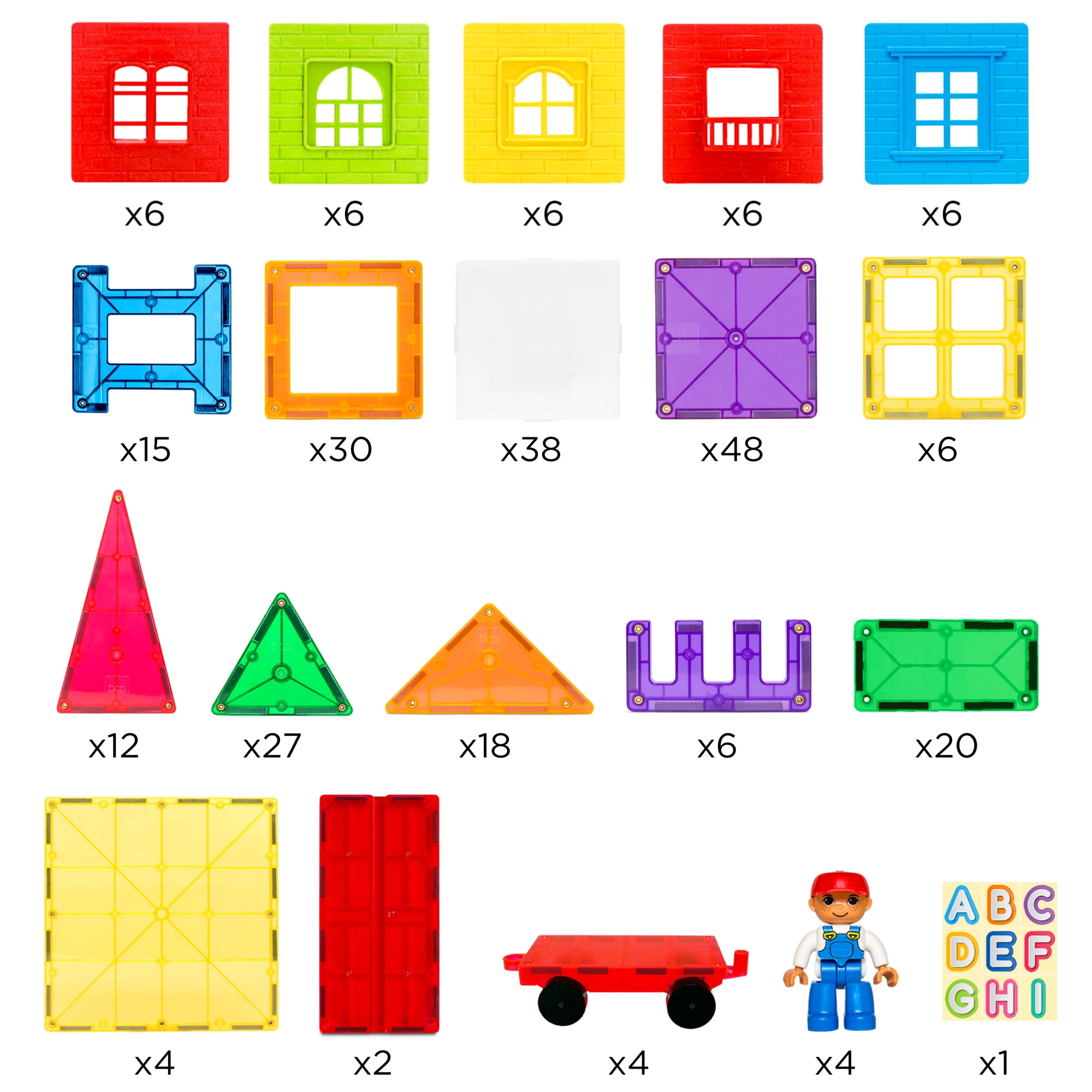 110 PCS 3D Magnetic Building Tiles Sets Block Kids Construction Educational Toys 