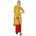 thumbnail image 2 of Bimba Women Ethnic Indian custom Kurta Kurti Traditional Printed Asymmetrical, 2 of 5