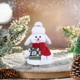 thumbnail image 6 of Holiday Gift​​ Christmas Snowman Sitting Figurine Window Display Festive Decor Scarf Hat Accent Holiday Home Gift Snowman Decor​​, 6 of 6