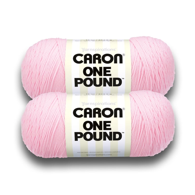 Caron One Pound Acrylic Yarn, Soft Pink, 2 Pack photo 1