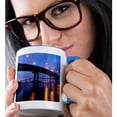 thumbnail image 2 of 3drose, California, San Diego, Coronado Bridge Curves Over San Diego Bay, 11oz Two-tone Blue Mug, 2 of 6
