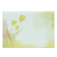thumbnail image 1 of Tulip Cutting Board, Watercolors Background with Soft Pure Pastel Tone Effects Heralds of Spring Design, Decorative Tempered Glass Cutting and Serving Board, Large Size, Green Beige, by Ambesonne, 1 of 1