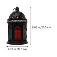 thumbnail image 2 of 1pc Iron Hanging Light Ornament Chic Style Lantern Candle Lamp (Assorted Color), 2 of 10