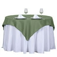 thumbnail image 2 of BalsaCircle 54" x 54" Square Polyester Tablecloth Willow Green, 2 of 5
