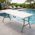 thumbnail image 3 of Mesa Plegable de Plastico Tipo Portafolio para Eventos Jardin Interior y Exterior 1.80 Metros, 3 of 7