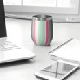 thumbnail image 3 of Modern 12oz Stainless Steel Insulated Wine Tumbler with Lid and Straw – Double Wall Vacuum Mug for Hot & Cold Drinks, 304 Steel Interior, Sweat-Free Design, 3 of 5