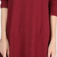 thumbnail image 5 of Women's Knit Sweater Dress Long Sleeve Baggy Shift Pullovers Red XL, 5 of 5