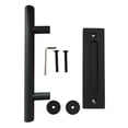 thumbnail image 5 of Kit de manija de puerta de Granero de 12 pulgadas, Material de acero sólido, para puerta/garajes/gabinete, redondo, negro mate, 2 uds., 5 of 5