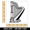 thumbnail image 2 of Harp Musical Instrument Square Rubber Stamp Stamping Scrapbooking Crafting - Large 2.75in, 2 of 7