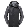 thumbnail image 4 of Men Windproof Coat Winter Windbreaker Hiking Jacket Ski Jacket Hooded Softshell 5XL, 4 of 10