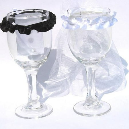 KABOER 2Pcs Wedding Bride and Groom Champagne Bottle Covers Crystal Wine Cup Sets Creative Fashion Cotton Cloth Gift  Wedding