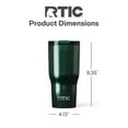 thumbnail image 4 of RTIC 30 oz Ceramic Lined Insulated Essential Tumbler, Leak-Resistant Lid, Emerald Green Metallic, 4 of 5