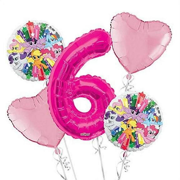 My Little Pony Balloon Bouquet 5 pc, 6th Birthday, | Viva Party Balloon Collection