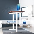thumbnail image 5 of VIVO Electric 60” x 30” Stand Up Desk, Dark Walnut Table Top, White Frame, 5 of 8