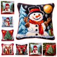 thumbnail image 2 of Kit de gancho de pestillo Paquete de almohada de nudo Patrón navideño Kits de gancho de pestillo de bordado Funda de almohada de cojín Juego de kussen para costura DIY, 2 of 5