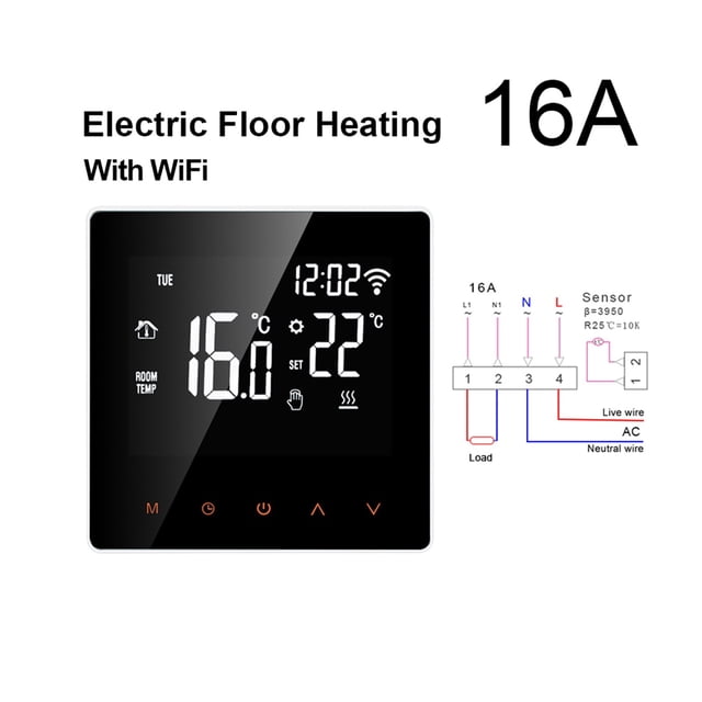 Tuya WiFi Smart Thermostat, Electric Floor Heating Water/Gas Boiler Temperature Remote Controller ,Easy to Install