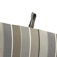 thumbnail image 5 of Jordan Manufacturing Sunbrella 44" x 22" Milano Char Gray Stripe Rectangular Outdoor Chair Cushion with Ties and Hanger Loop, 5 of 12