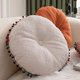 thumbnail image 2 of Nvzi Geometric Pattern Soft Round Chair Pad with Gradient Pom Pom Chair Cushion Garden Patio Home Kitchen Office Seat Cushion (White,Diameter 16), 2 of 5